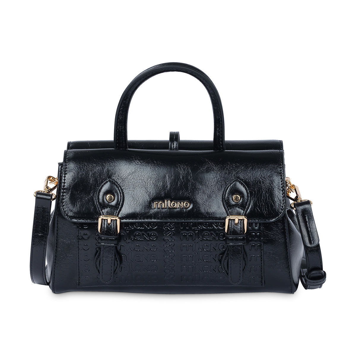 HAMESHA SATCHEL- Black