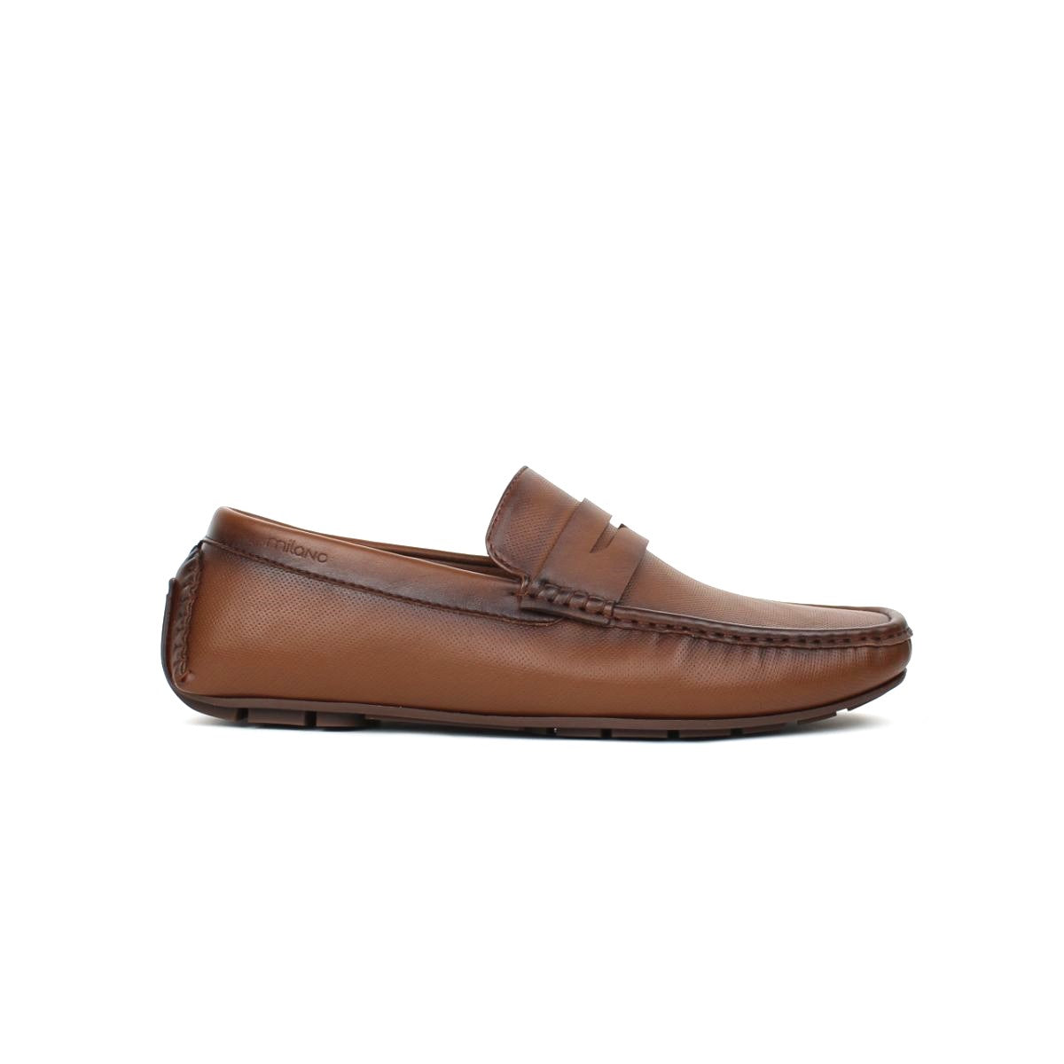 COWENS MENS MOCCASINS-BROWN