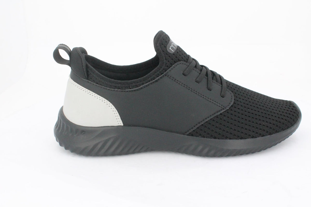 BASITH MENS LACEUP KNIT SPORTS-BLACK