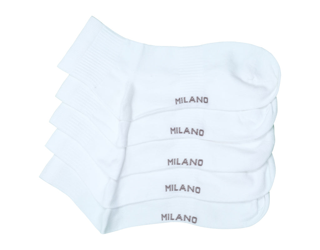 ربع الكاحل 5PK أبيض