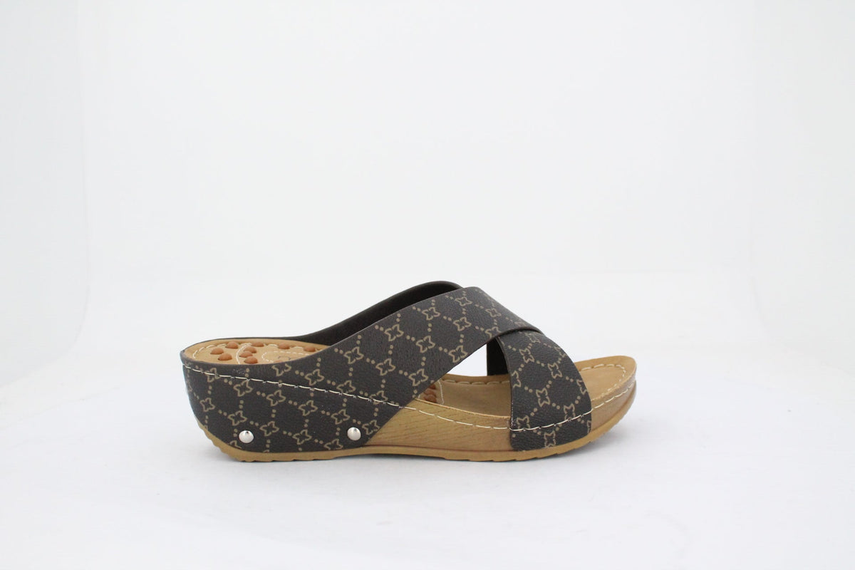 VELABIIS-SLIDE WEDGE-BROWN