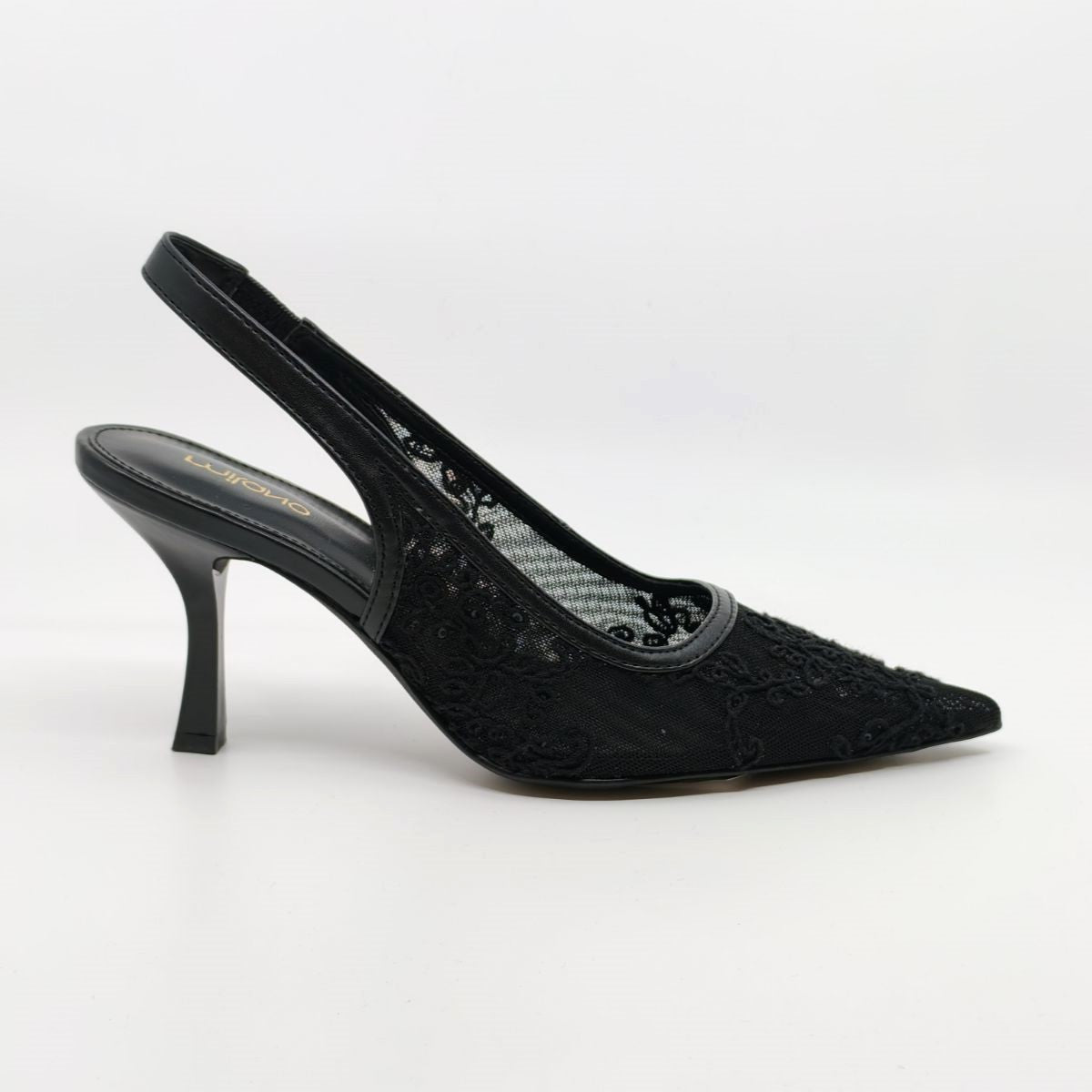 MEHRA SLINGBACK HEELS-BLACK