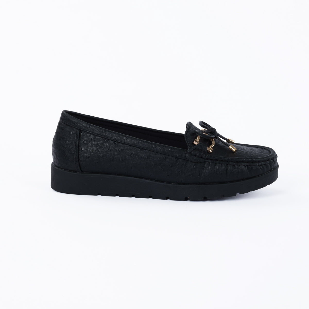 VADEHI-OSTRICH-MOCCASINS-BLACK