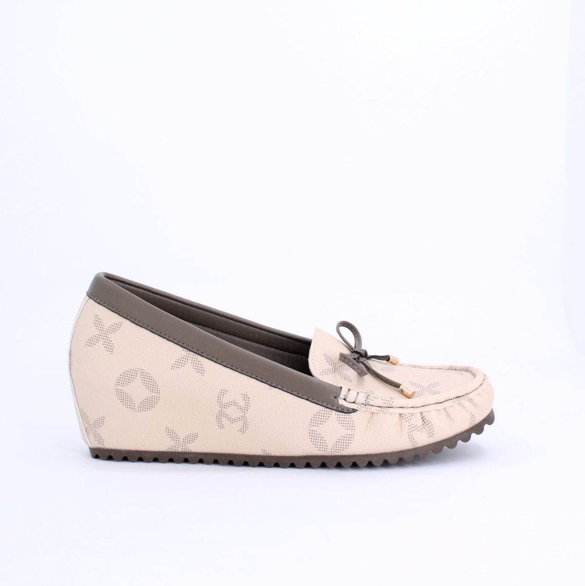 ANON MOCCASINS WEDGE  - BEIGE