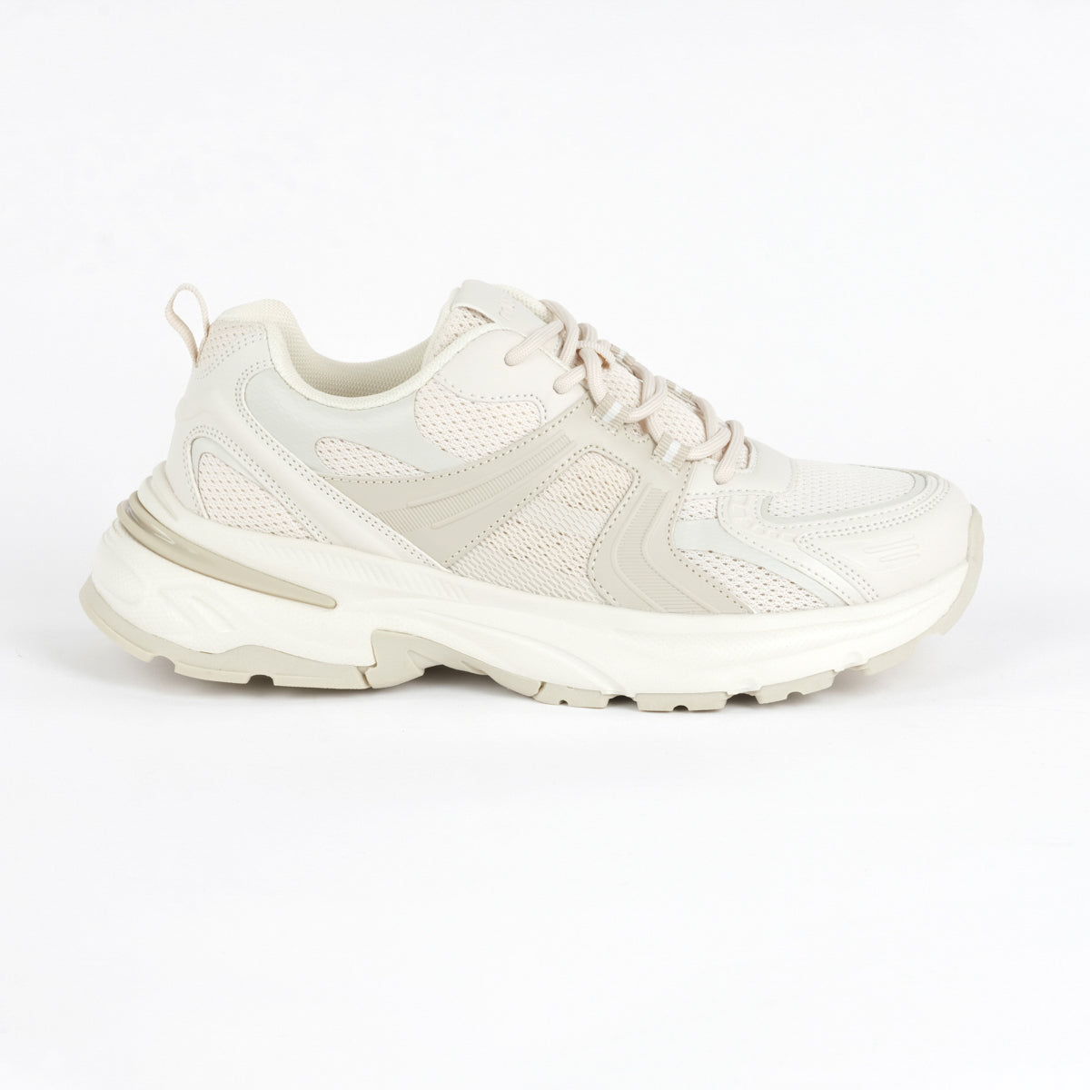 SILVIA TRAINERS FLATS-BEIGE