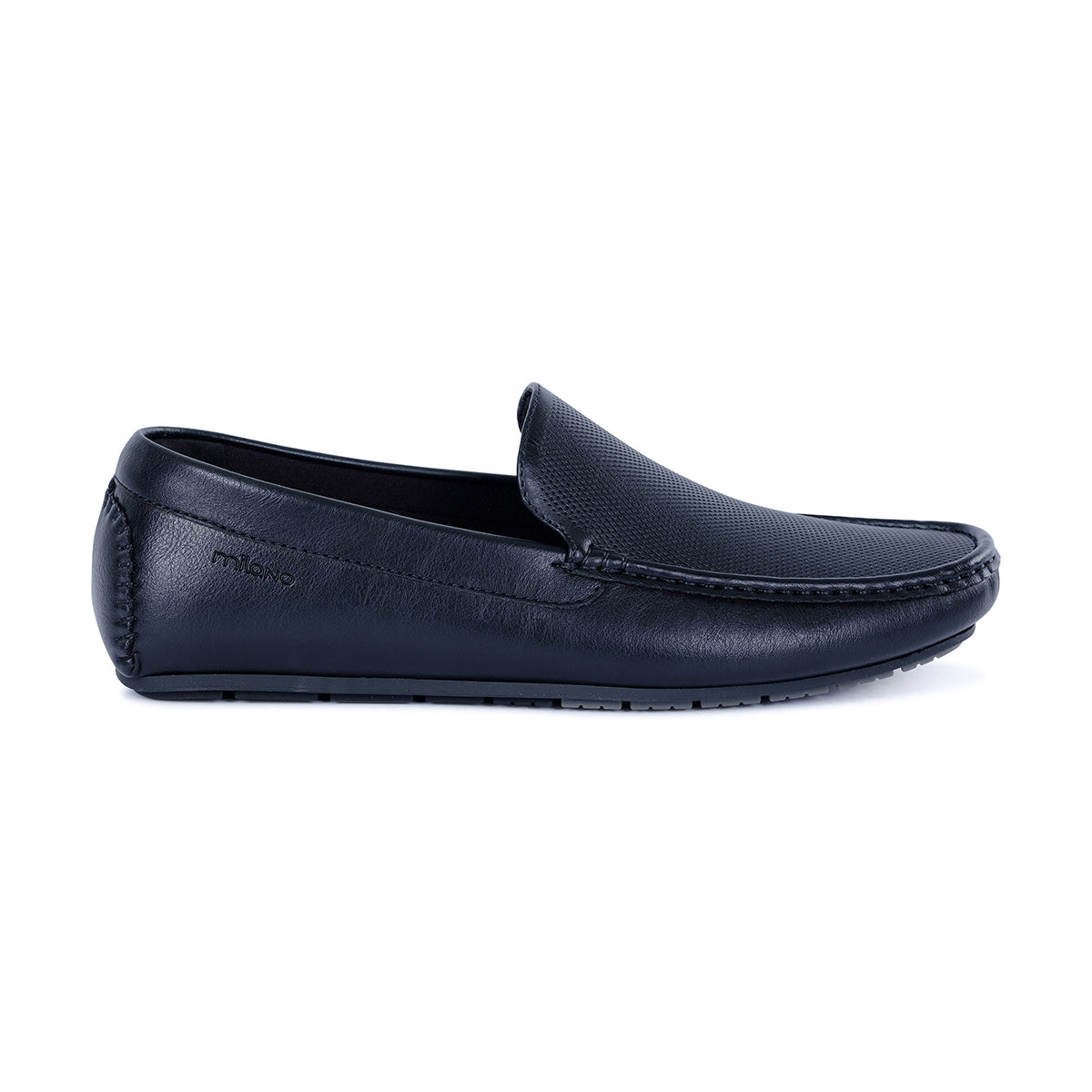 SHERMAN MENS MOCCASINS-BLACK