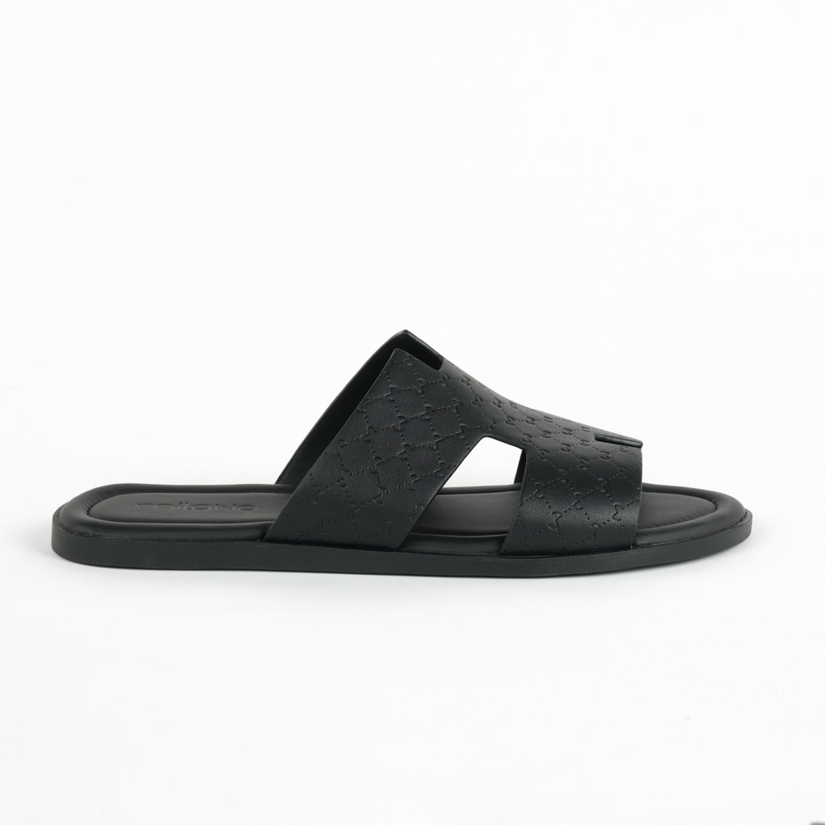 DAVIN MENS EMBOSS SANDALS-BLACK