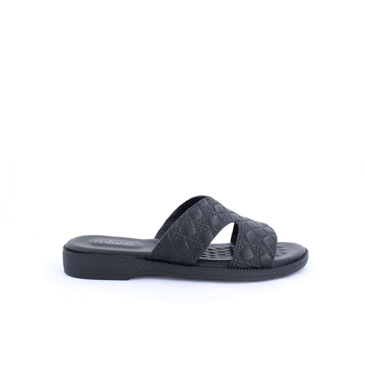 EMILIA SANDAL SLIDES - BLACK