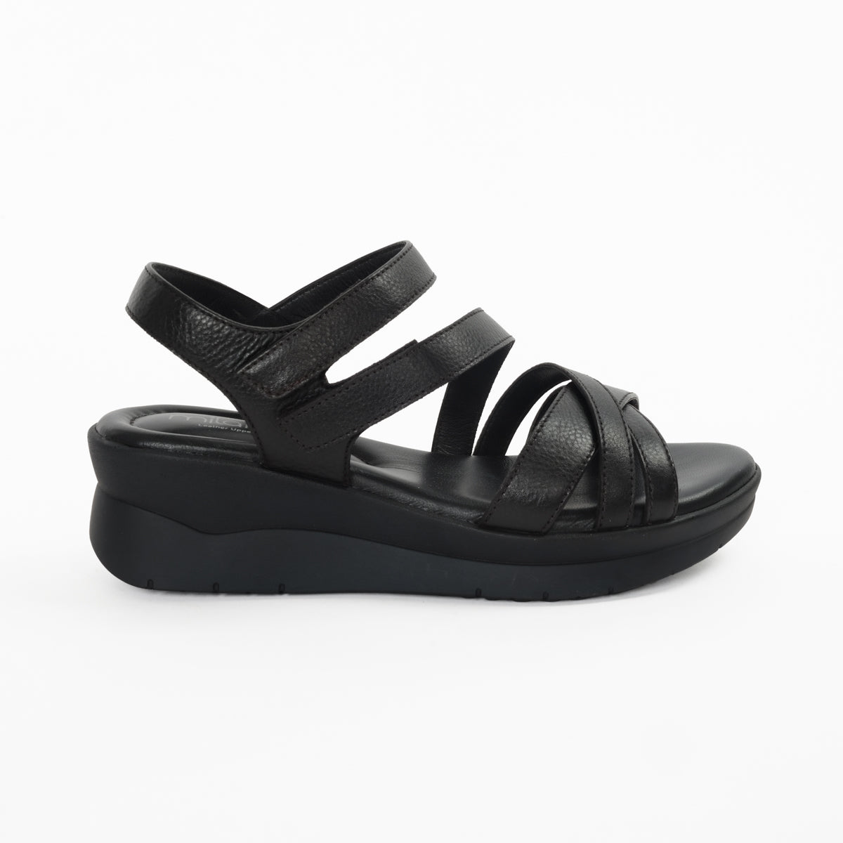 MAIMAI Ankle Strap Wedges - BLACK