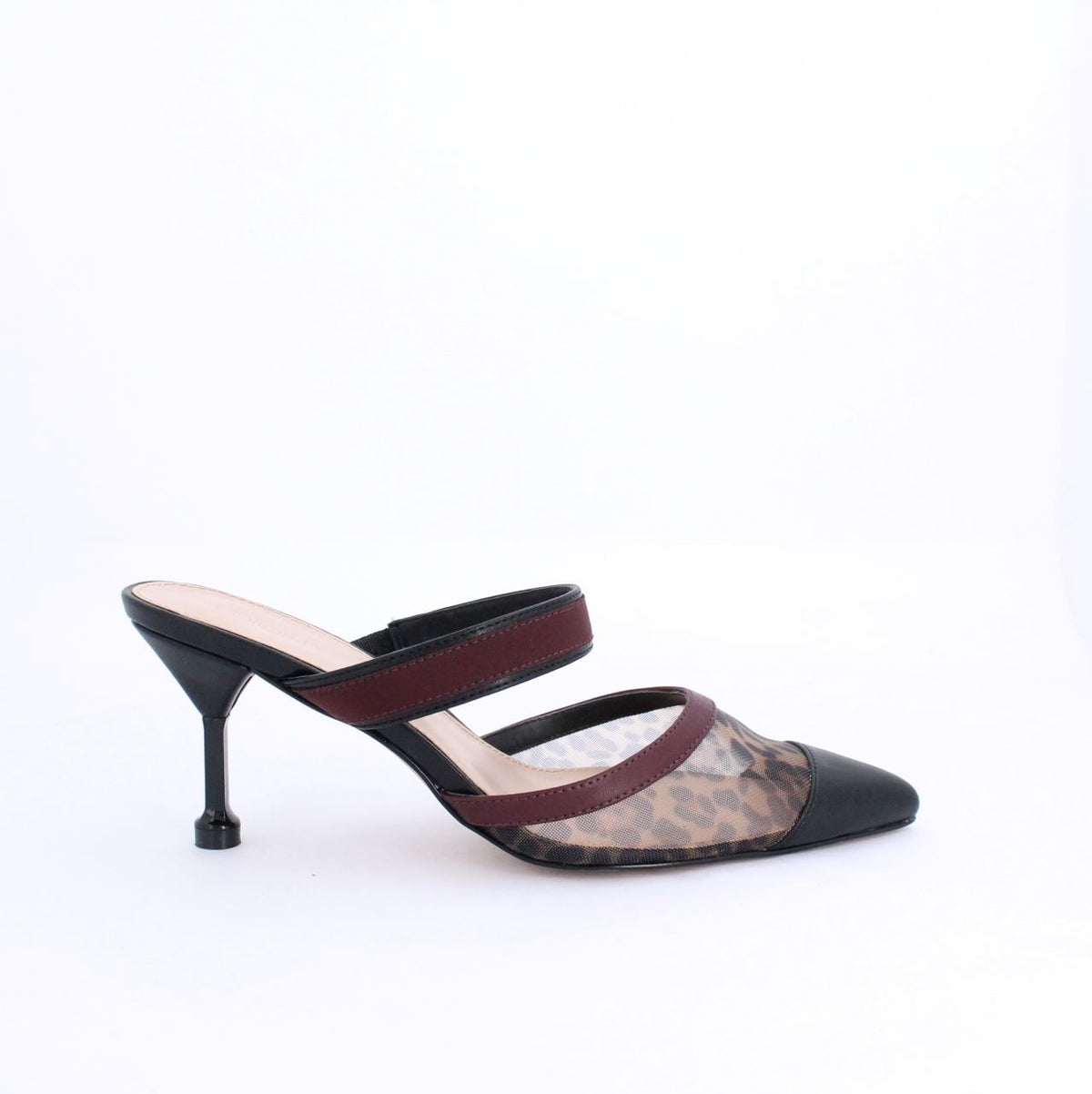 GRETAH MULE HEEL- BURGUNDY