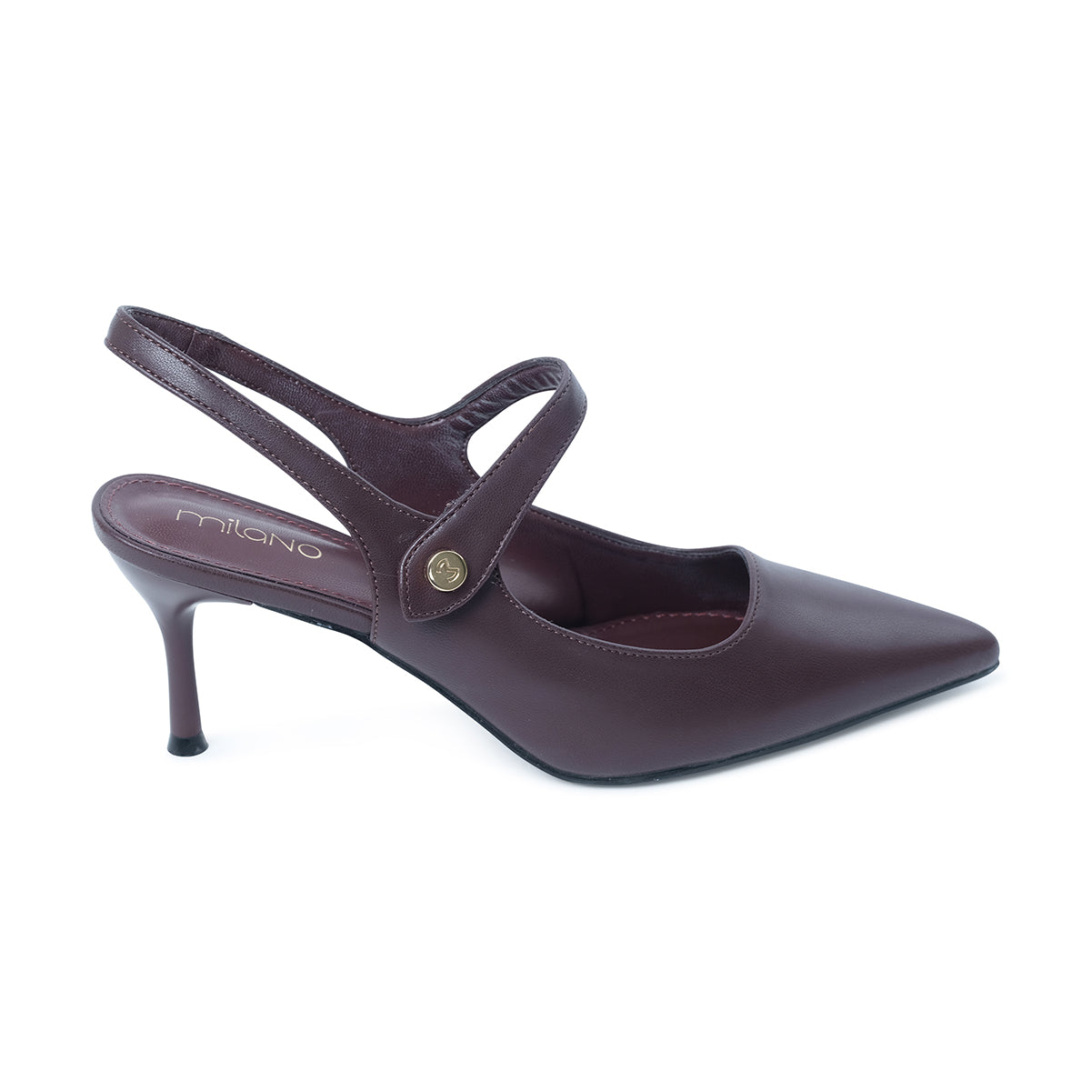 NERI Slingback Stilleto Heel - BURGUNDY/WINE