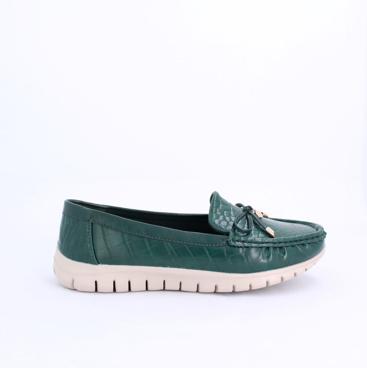 ARELLA MOCCASINS  FLAT - GREEN