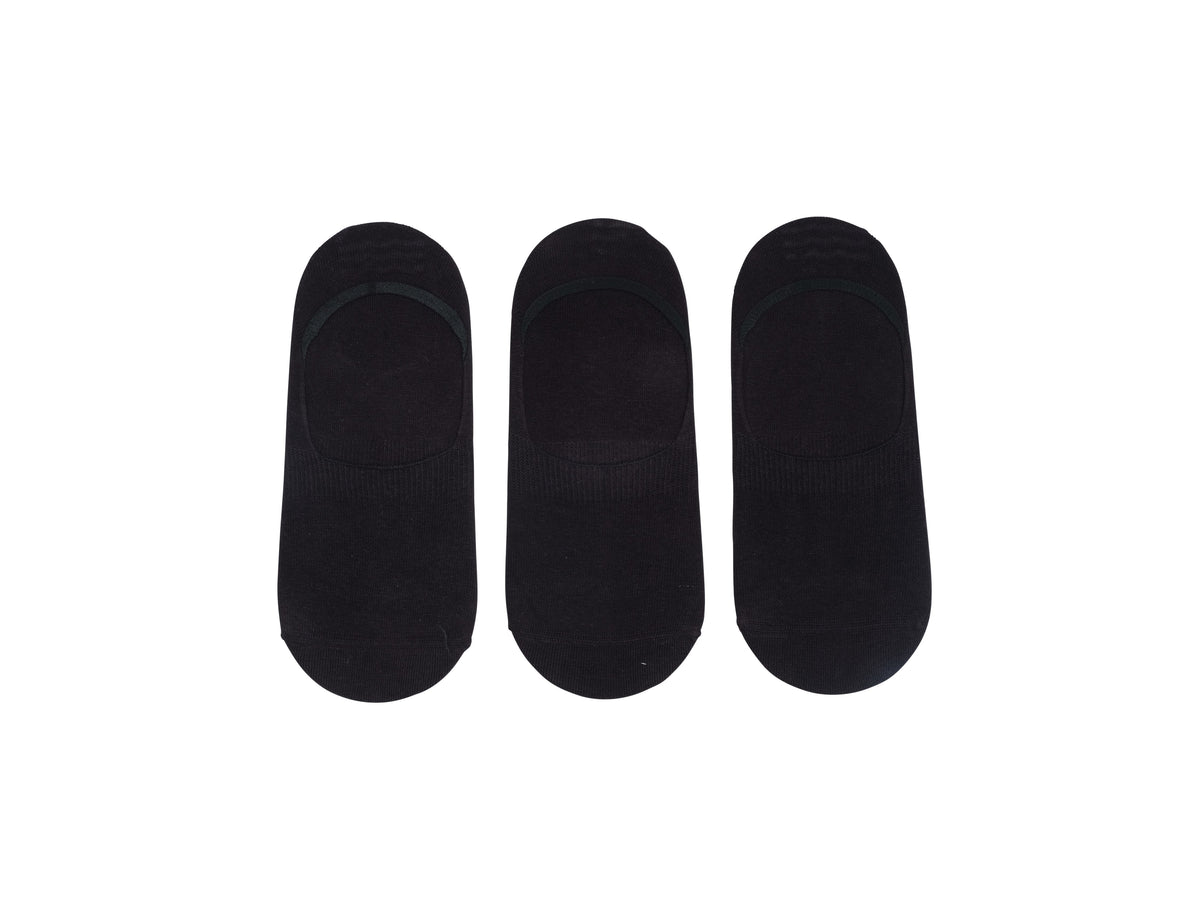 INVISIBLE SOCKS BLACK - 3 PACK