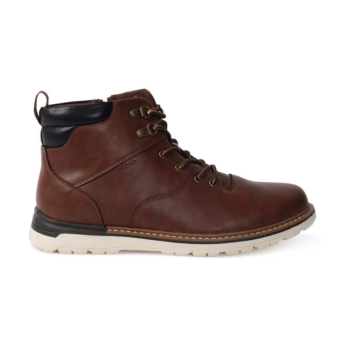 CARNEY MENS BIKER BOOTS-TAN