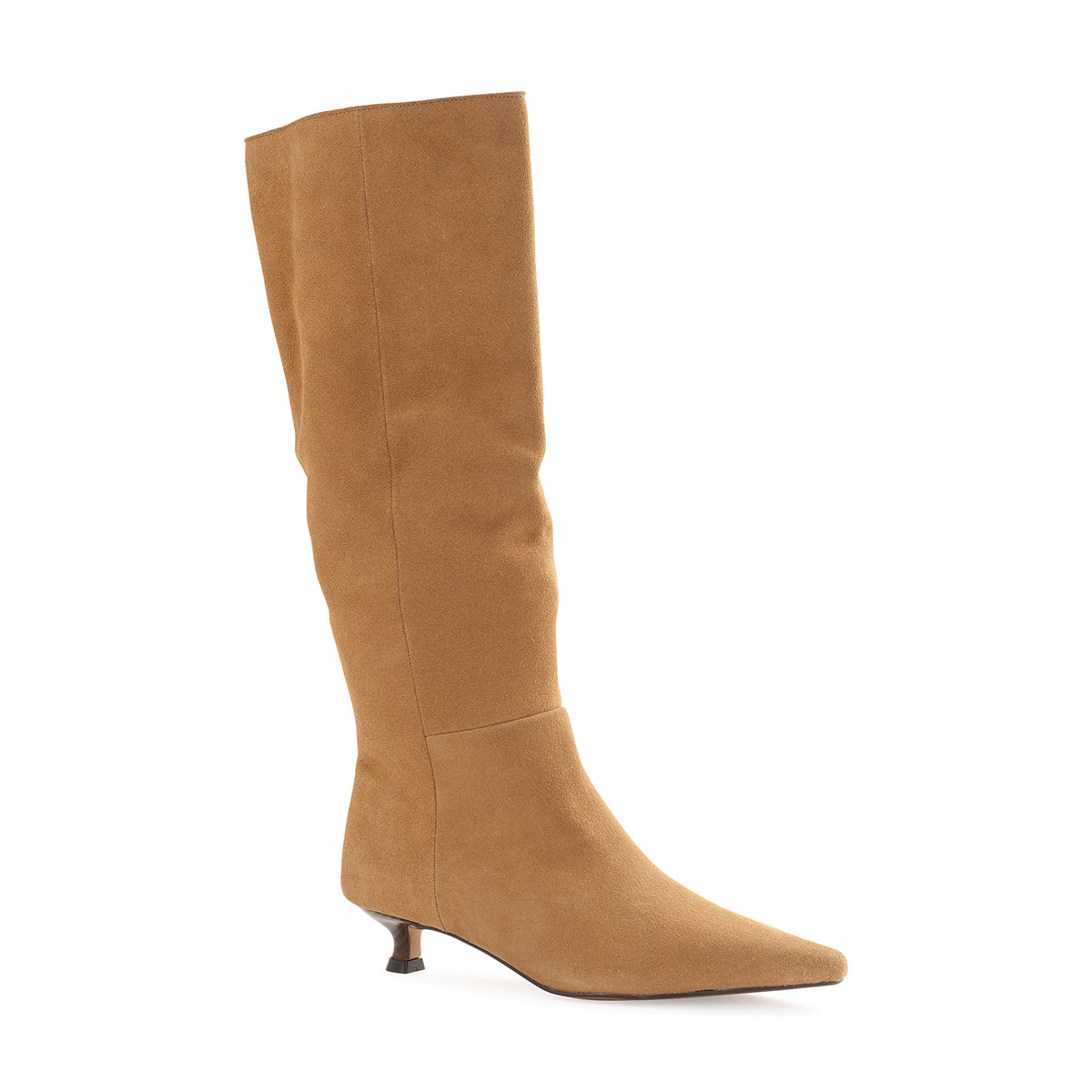 AUBURN LADIES LEATHER HIGH BOOTSS - CAMEL